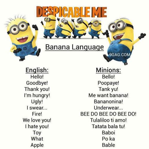Despicable Me Minion Translator (Yahoo Image Search)
