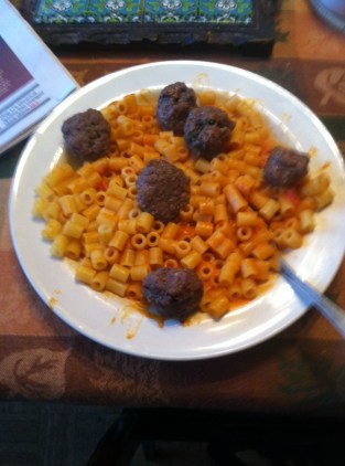 Pasta with Asian Meatballs