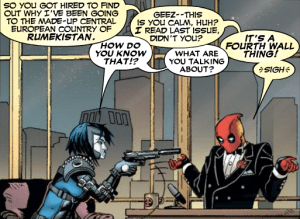 Deadpool and Domino from Marvel Comics