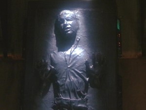 Wasn't Han Solo handcuffed when he went in?