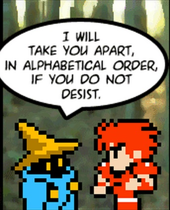 Black Mage and Fighter from 8-Bit Theater (Also Final Fantasy)